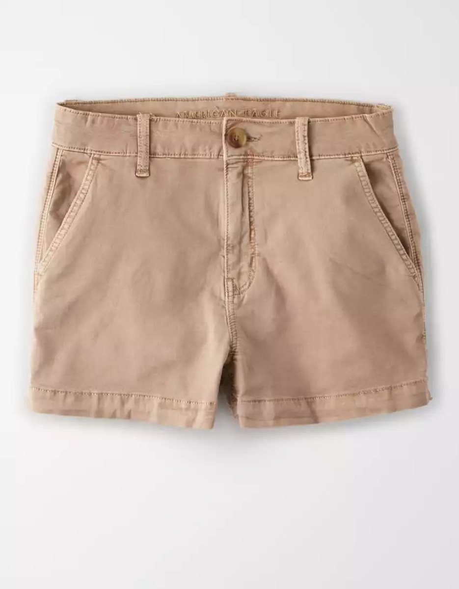 Shorts American Eagle AE High-Waisted Khaki Grise Marron Femme | VZR-99291632